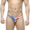 MetroMalewear batalla hip bikini 6003-95 american flag thong with distressed vintage red white and blue colors
