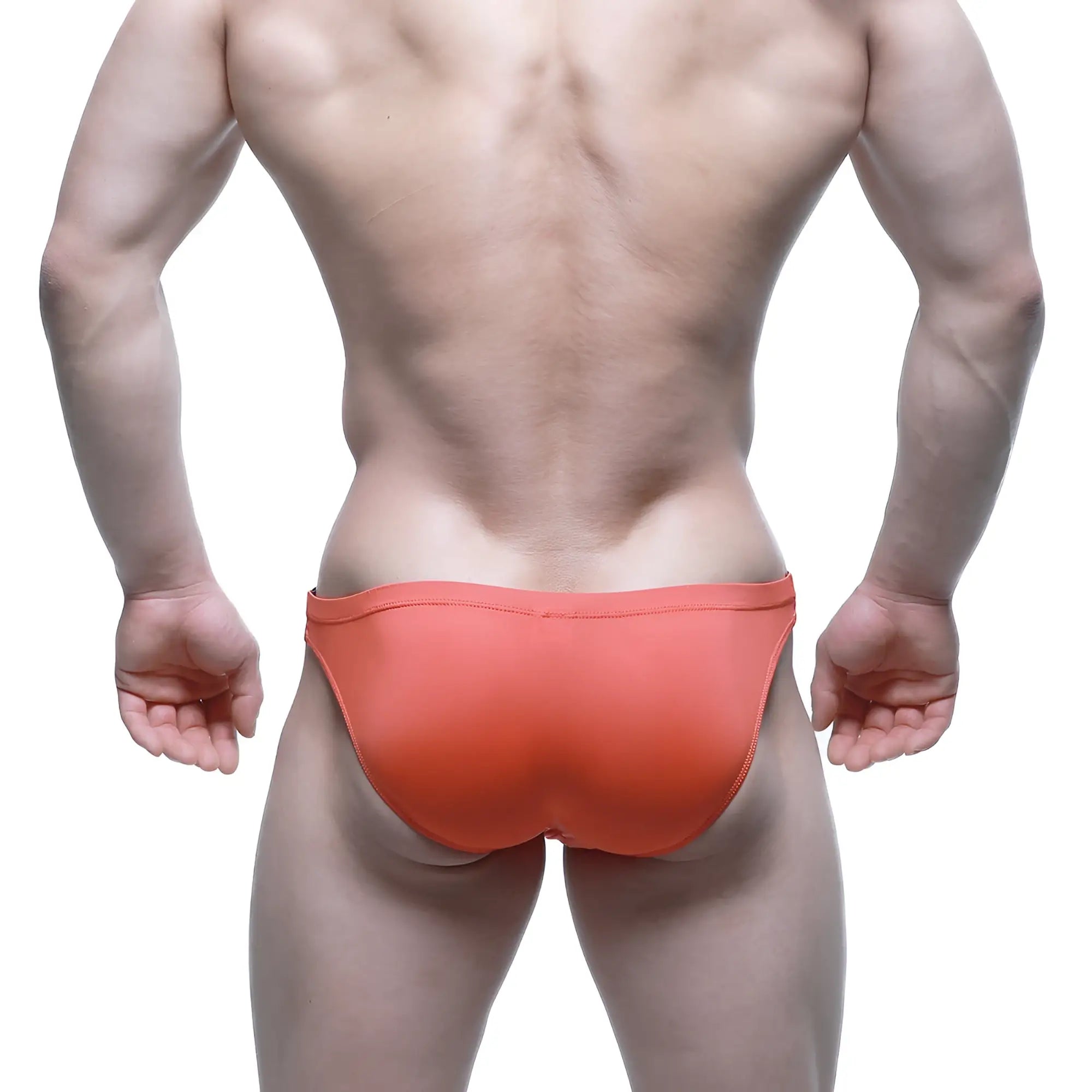 Metro malewear beatnik bikini coral 3603-58 orange athletic briefs with smooth form fitting design