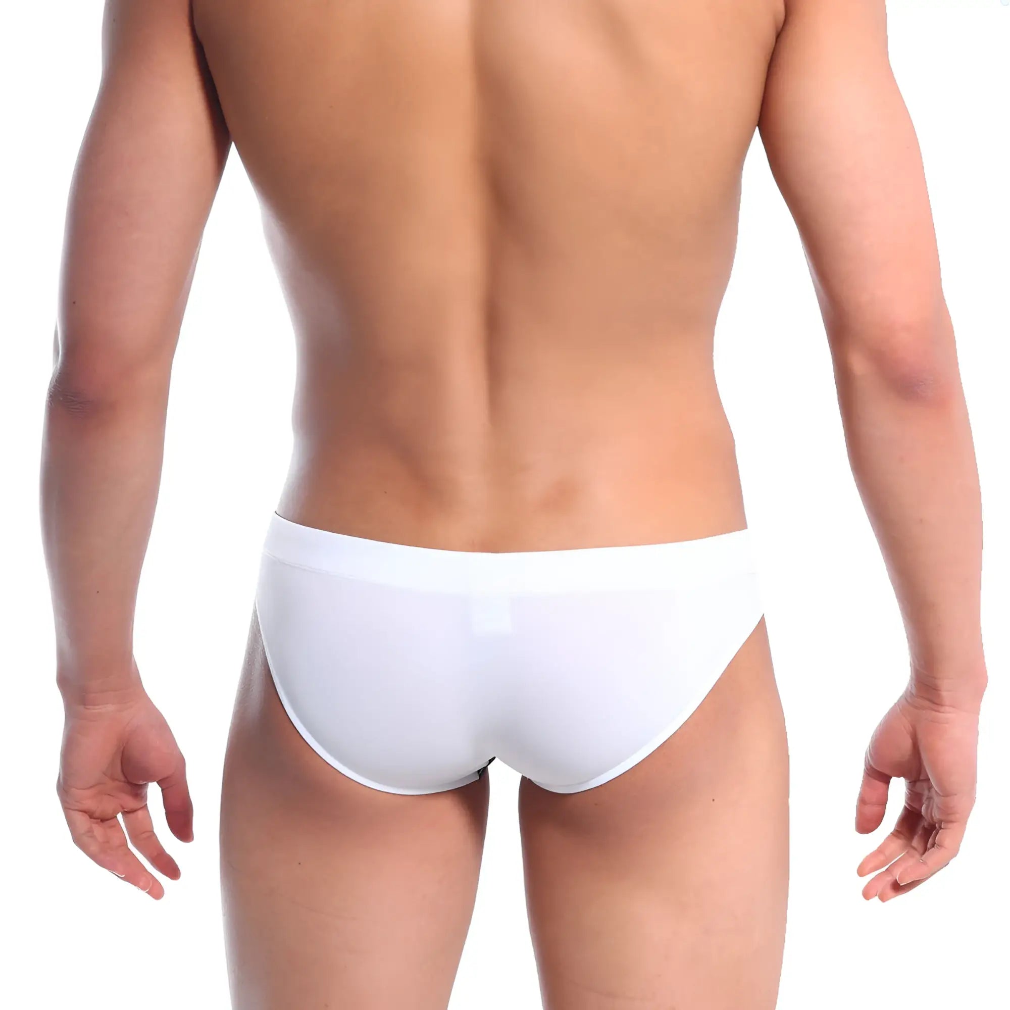White briefs metro male wear bella swim bikini with smooth form-fitting design in white for swimwear use