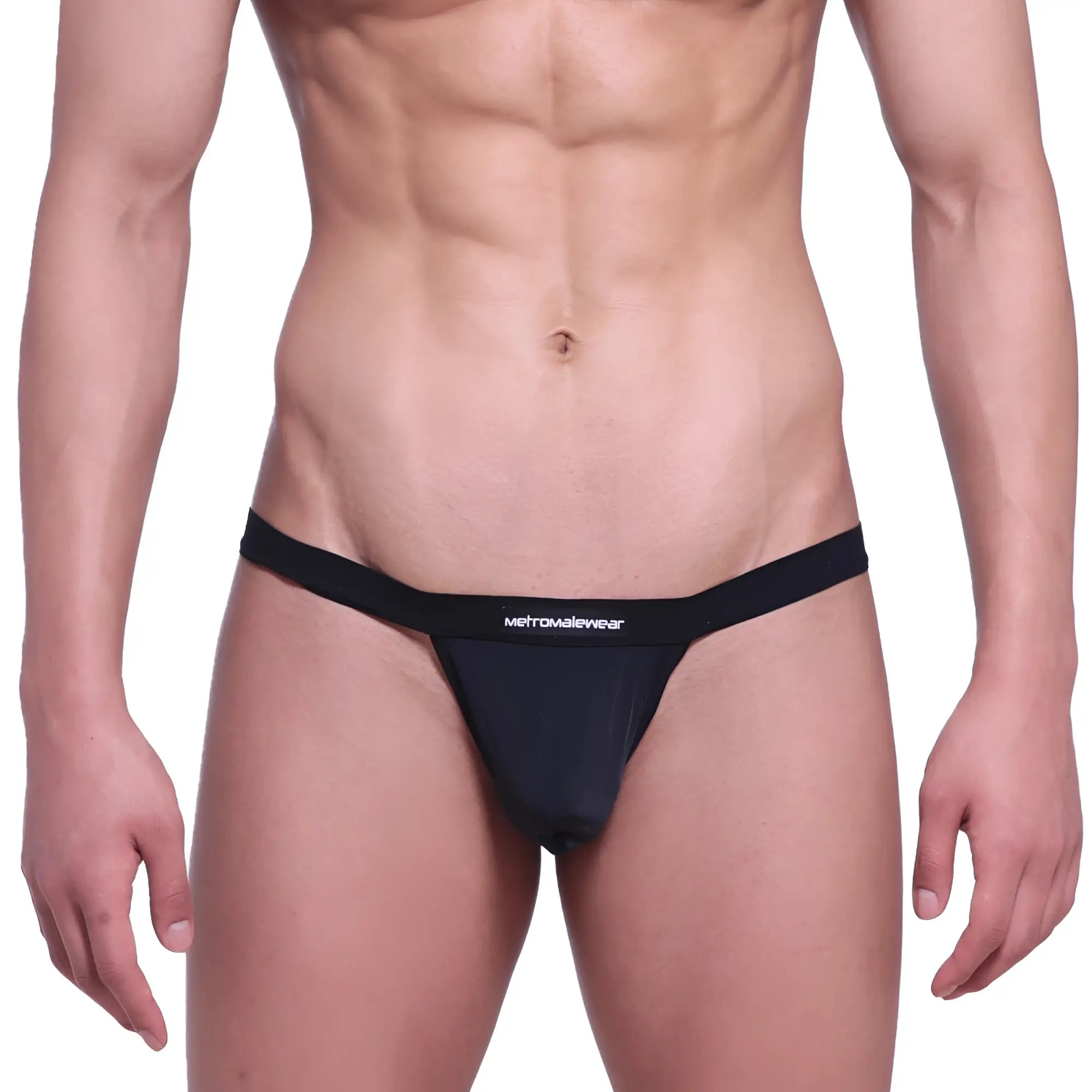 Black metromalewear big pouch thong 1402-20 with sleek minimalist design and comfortable fabric for daily wear