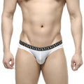 Metro male wear bolero bikini white 5105-00 men’s white briefs with black greek key pattern waistband