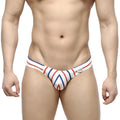 Metro male wear bosco bikini 5103-15 men’s briefs with white red and blue chevron striped design