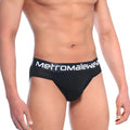 Black metromalewear bosillo brief 3506-20 with white logo band featuring comfortable fabric and stylish design