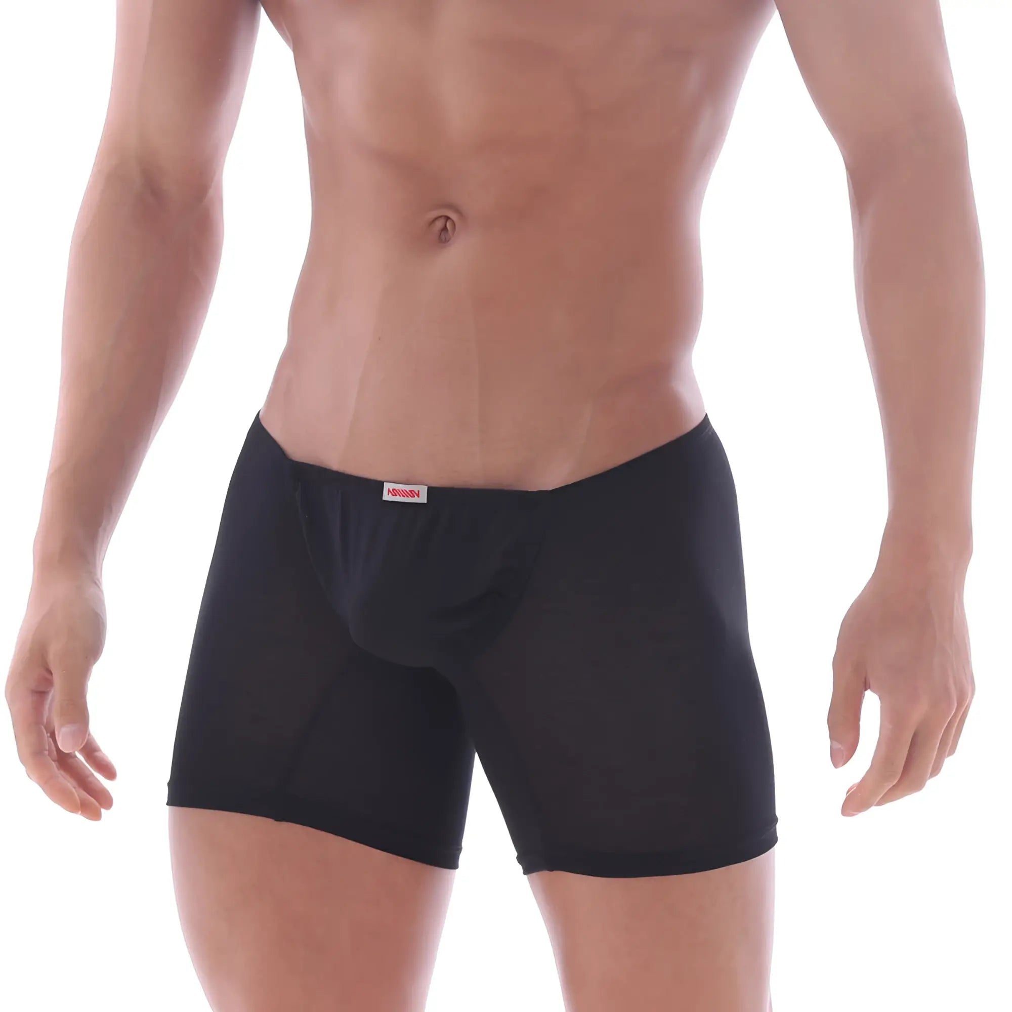 MetroMaleWear Bosillo long boxer black 3514-20 snug fit black men’s boxer briefs with elastic waistband