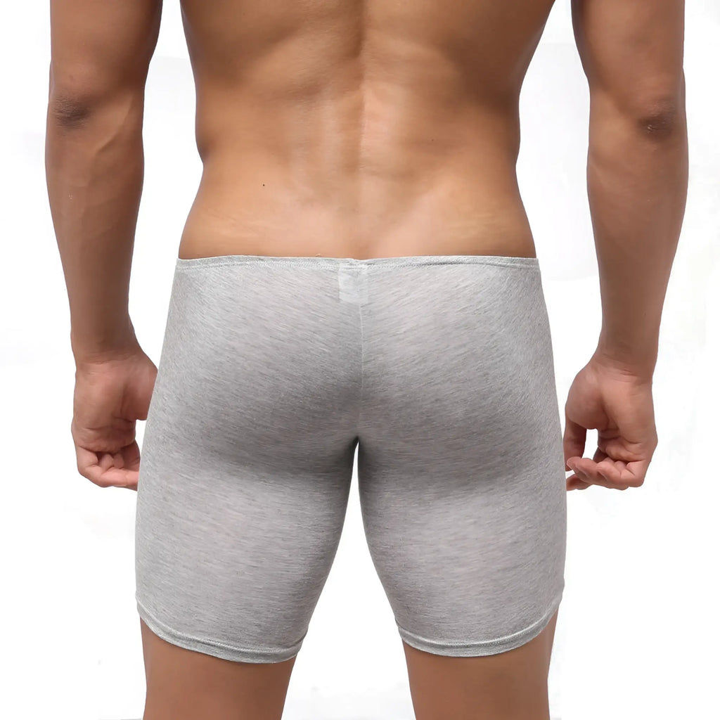 Metro male wear bosillo long boxer gray 3514-10 gray heathered mens briefs with snug form fitting design