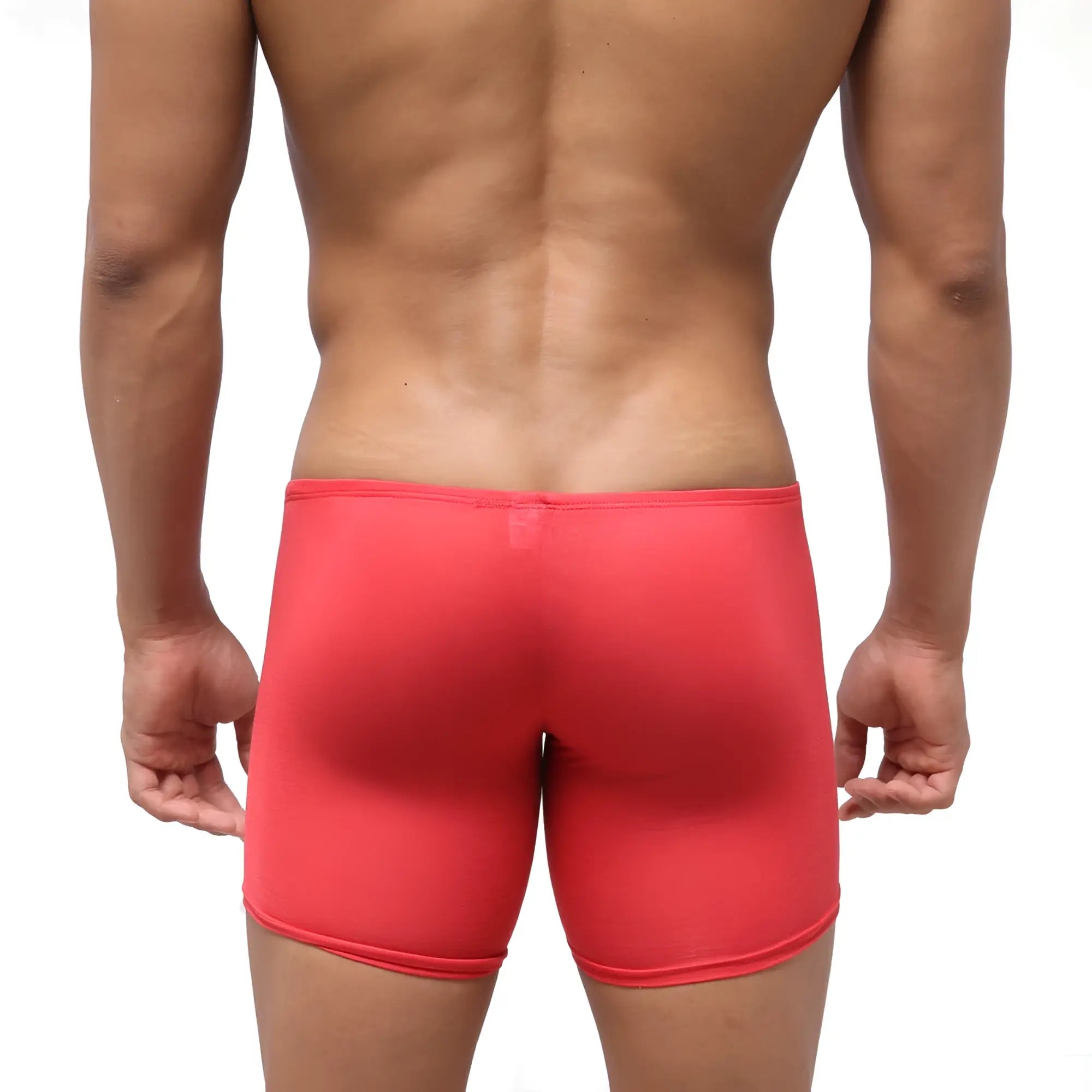 Metro malewear bosillo long boxer red 3514-12 bright red form-fitting athletic briefs with smooth stretchy fabric and clean hemline