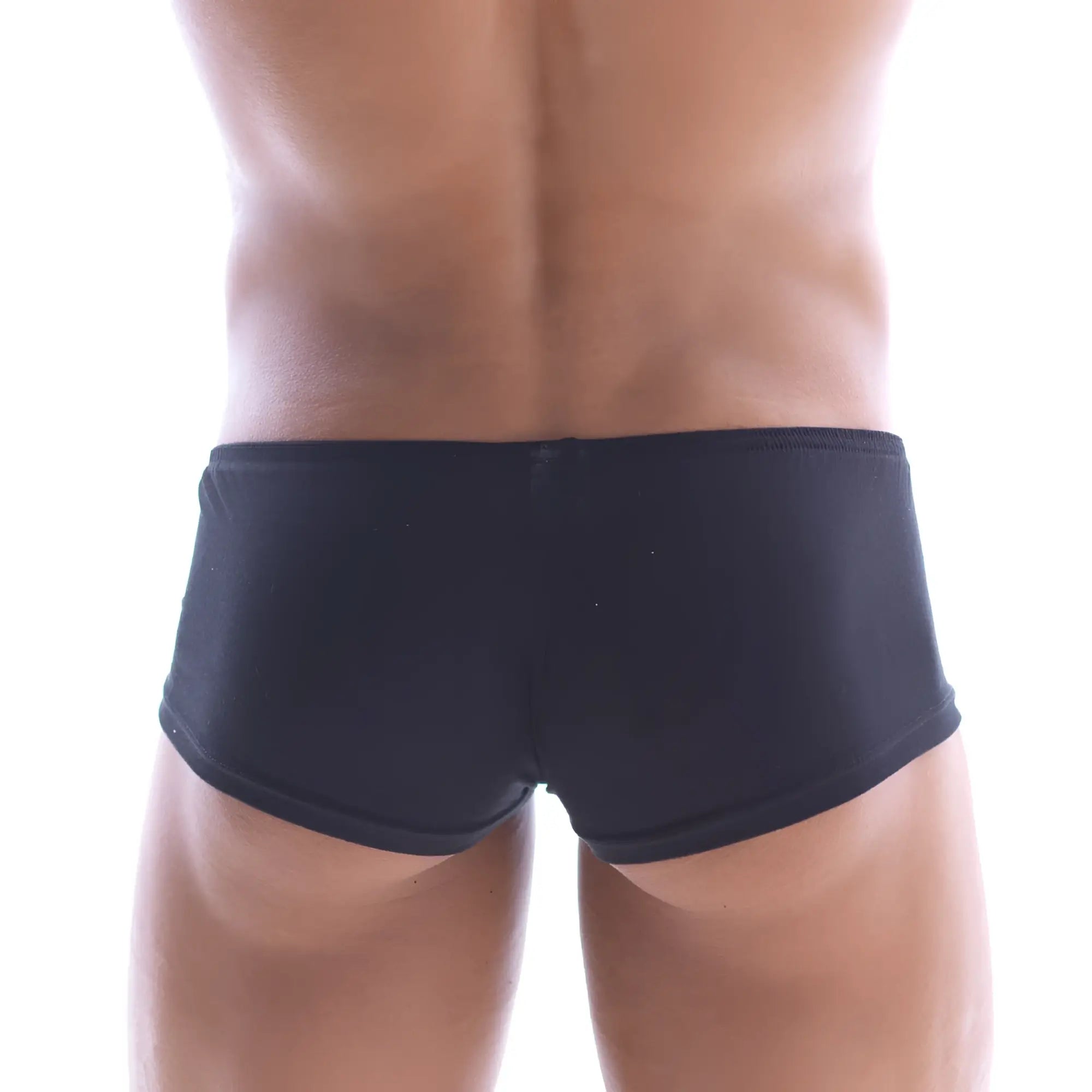 MetroMaleWear Bosillo short boxer black 3014-20 form-fitting swim trunks with smooth stretchy fabric and snug fit