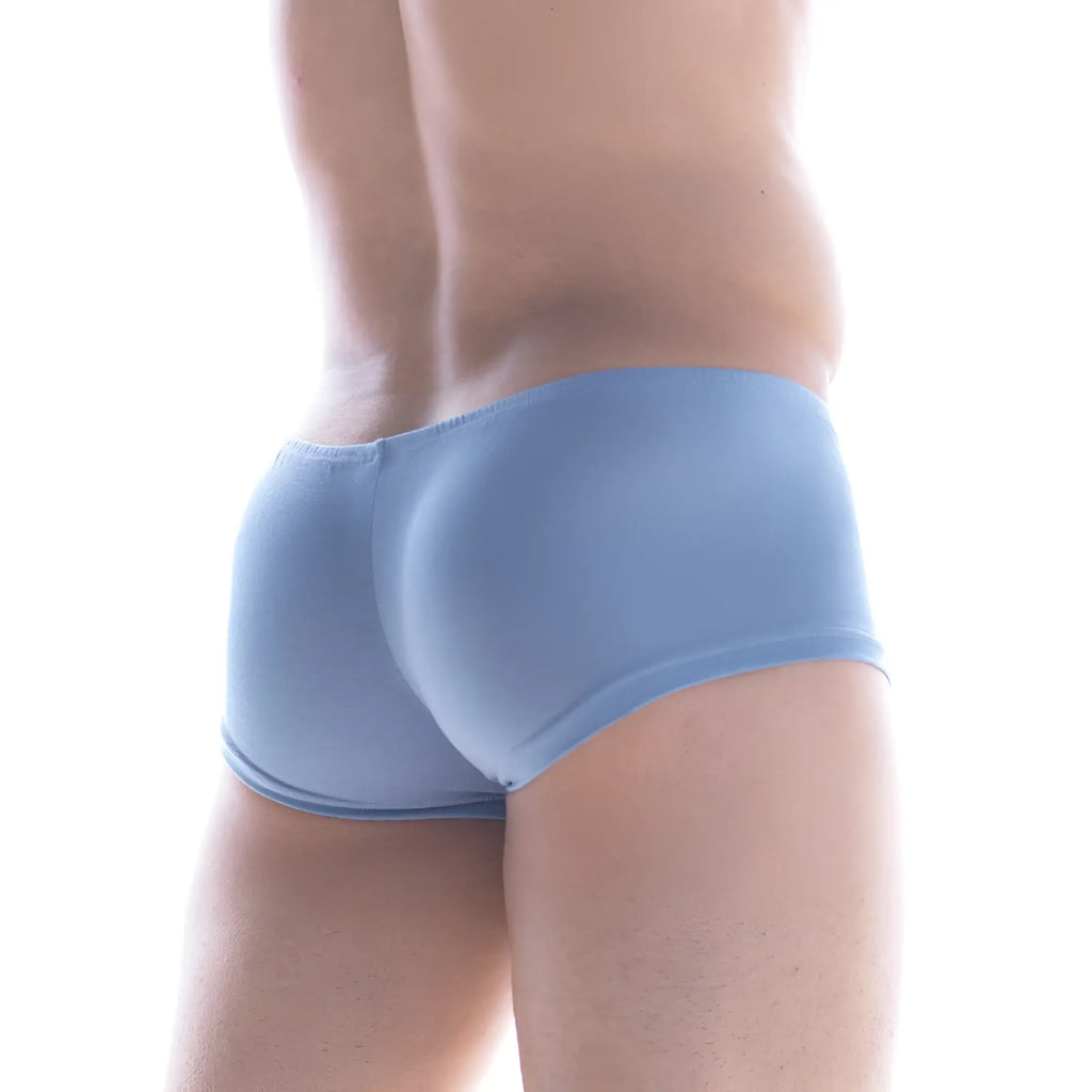 Light blue form-fitting mens briefs with smooth seamless fabric metroMalewear Bosillo short boxer lavender 3014-08