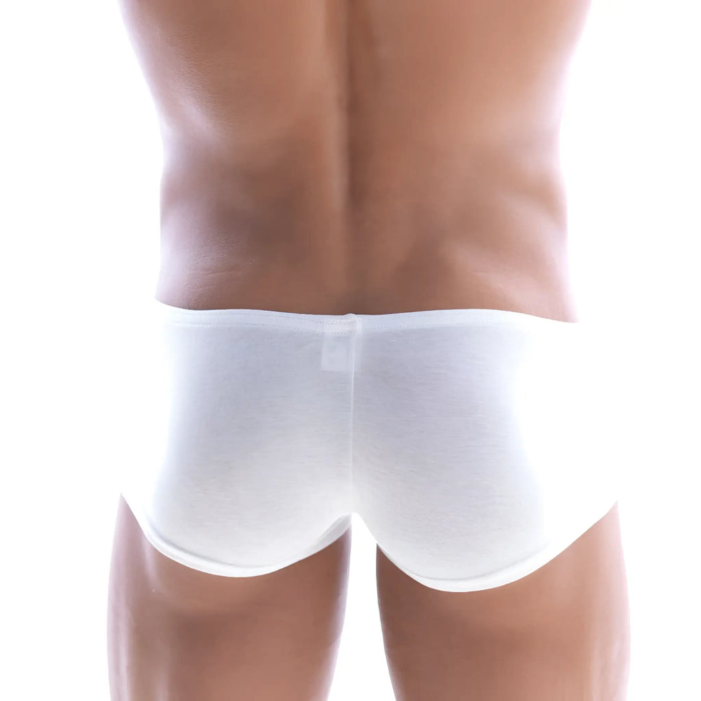 White cotton briefs by metromalewear with minimalist design for comfortable everyday wear