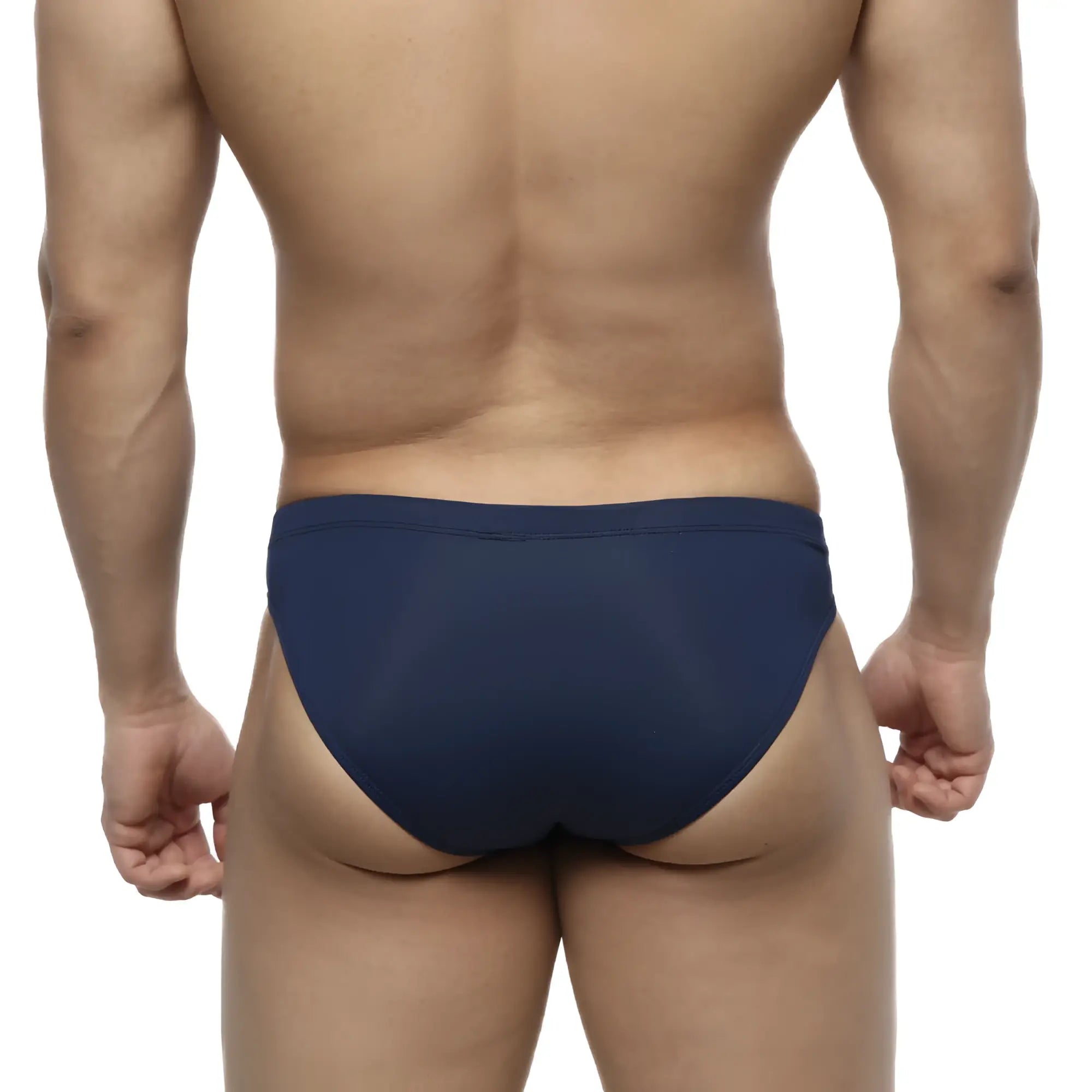 Navy blue MetroMaleWear Bosillo Swim Bikini 4967-28 briefs with smooth, form-fitting design for swimming