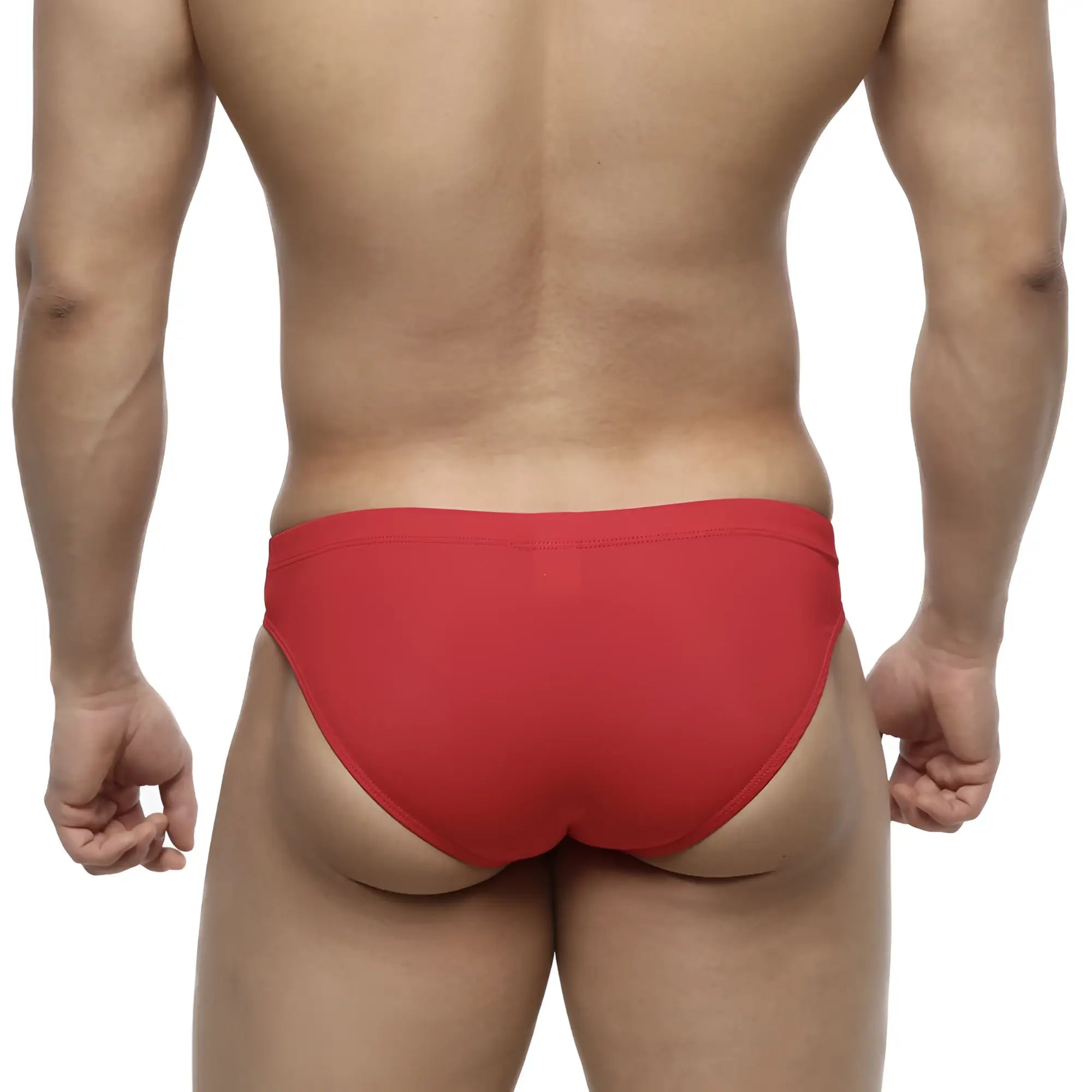 MetroMaleWear Bosillo swim bikini red 4967-12 men’s swim trunks with smooth form-fitting design for swimming
