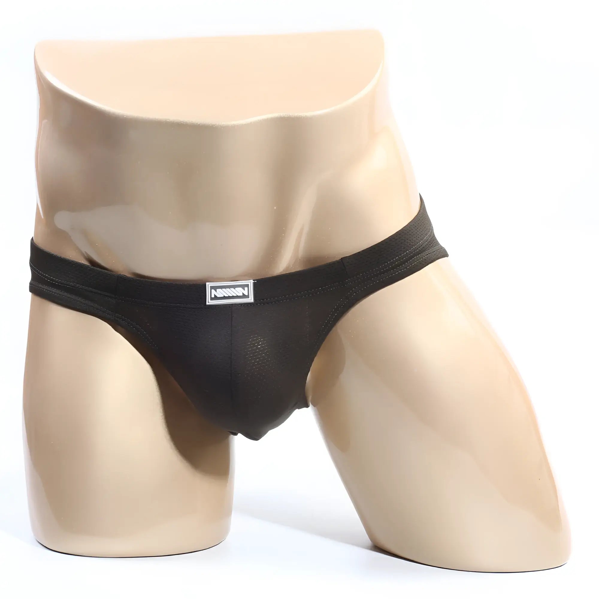 MetroMaleWear Bravo Bikini dark green mesh briefs with sleek form fitting design and brand tag on waistband