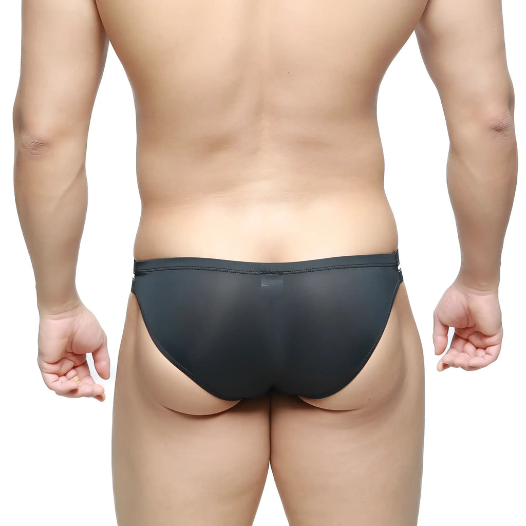MetroMaleWear Brief 2.0 black sleek form-fitting mesh briefs designed for comfort and style