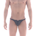 Black mesh briefs with a red and white MetroMaleWear brand tag on the waistband metro malewear buckle bikini black 2004 55