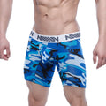 MetroMaleWear bulge midcut boxer camo 8023-60 men’s blue and black camouflage boxer briefs with white million waistband