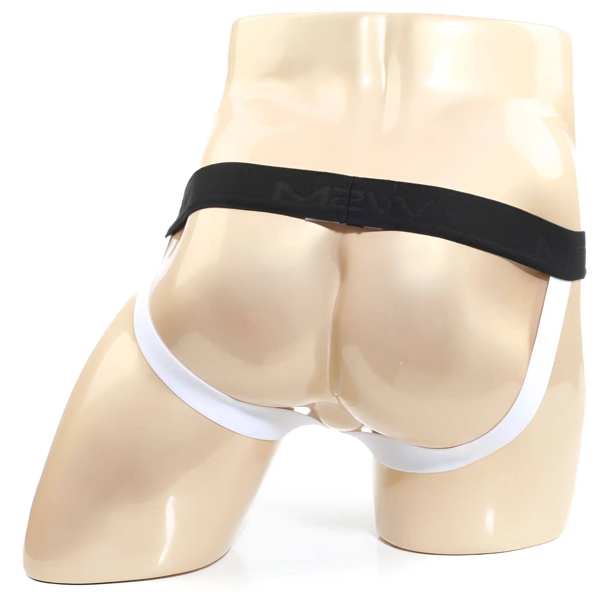 Black and white men’s briefs with black men logo waistband from MetroMaleWear Calcetines Jock Strap Red 3021-30
