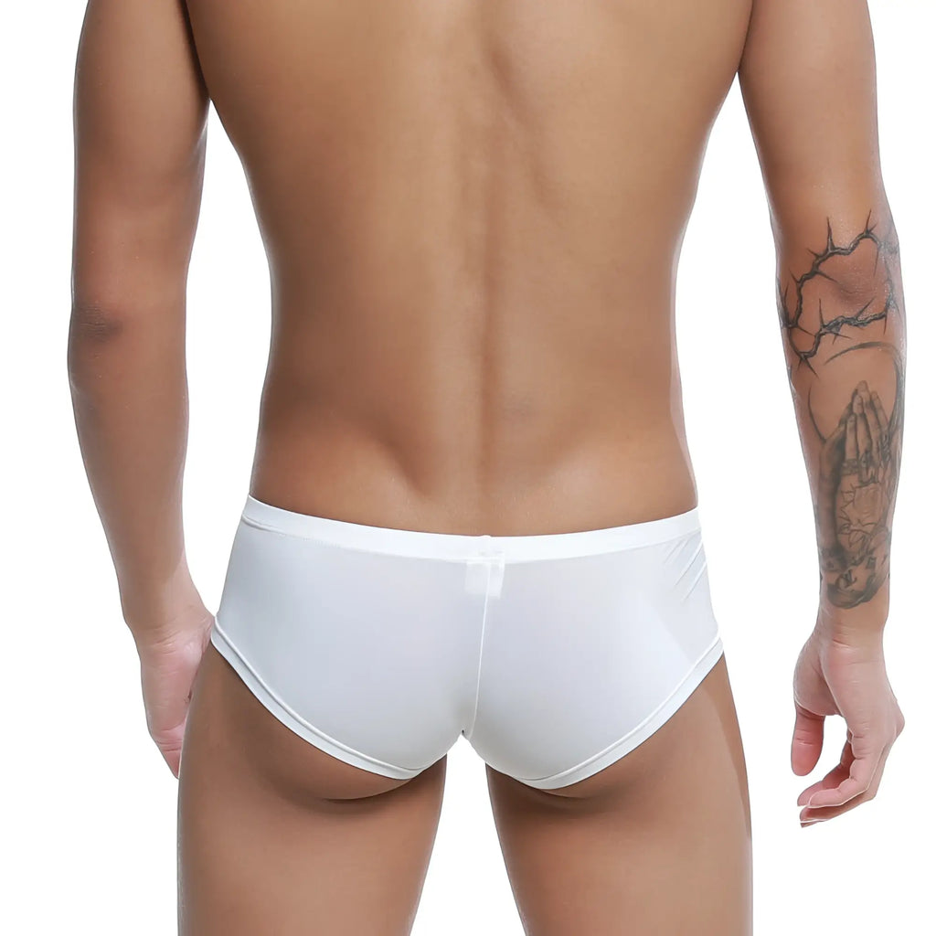 MetroMaleWear Cannon boxer white sleek form-fitting briefs with smooth satin-like finish for comfortable wear