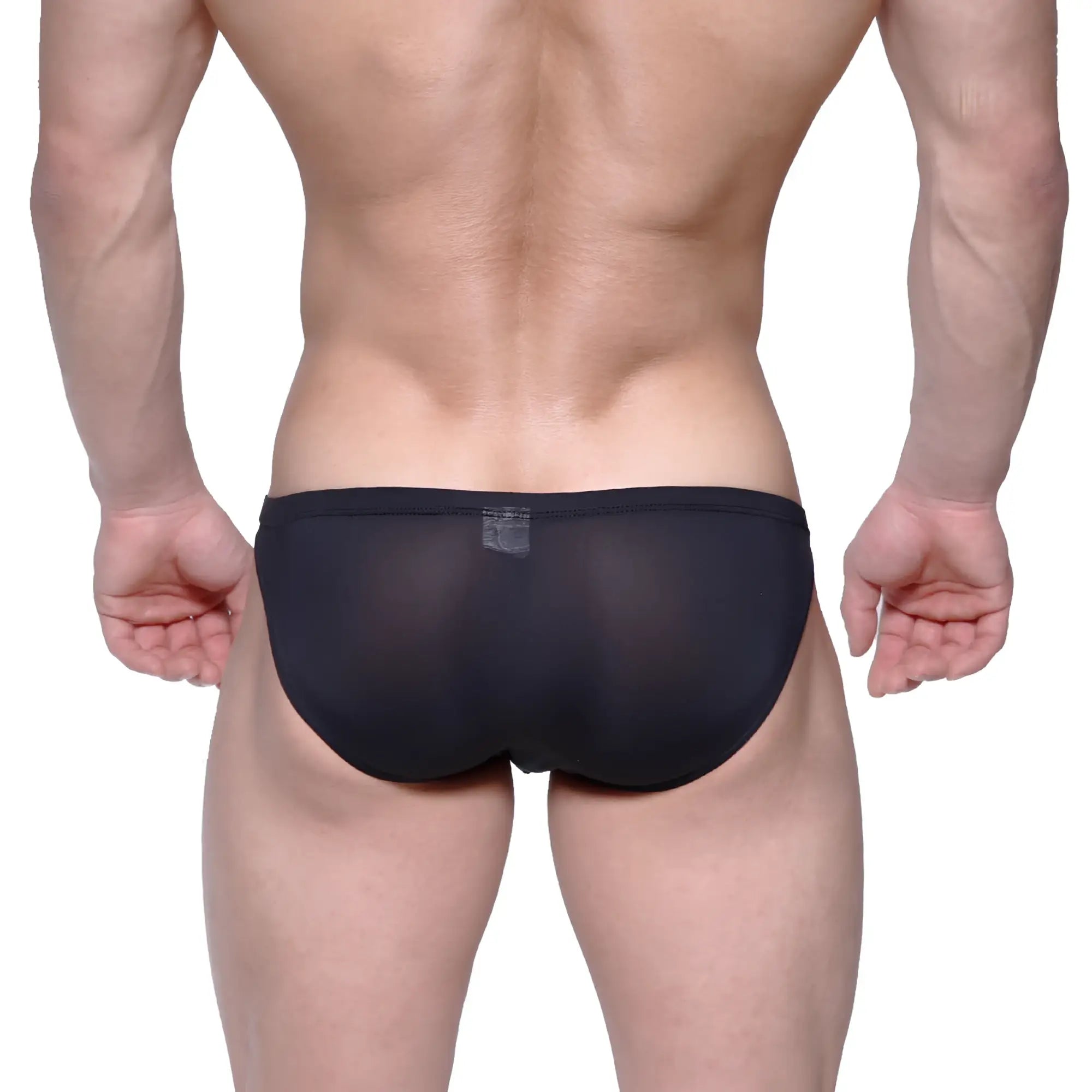 MetroMaleWear Cannon hip brief black sheer mesh fabric designed for comfortable stylish underwear