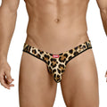 MetroMaleWear cannon thong animal 2202-60 leopard-print men’s thong with black trim and red brand tag visible
