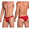 Red form-fitting men’s briefs with a smooth fabric finish from MetroMaleWear capri bikini 6103-12 collection