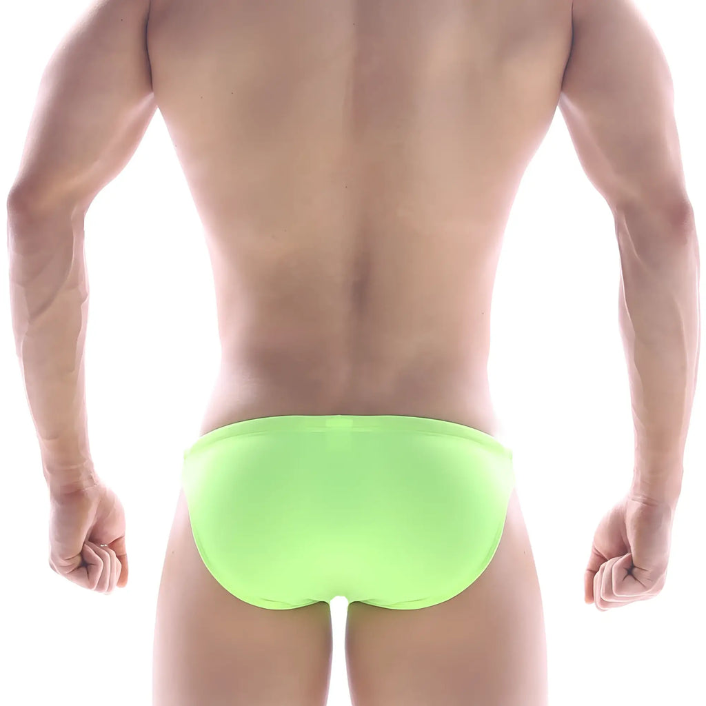 Bright neon green metro male wear classic swim bikini lime made of lightweight quick-dry fabric