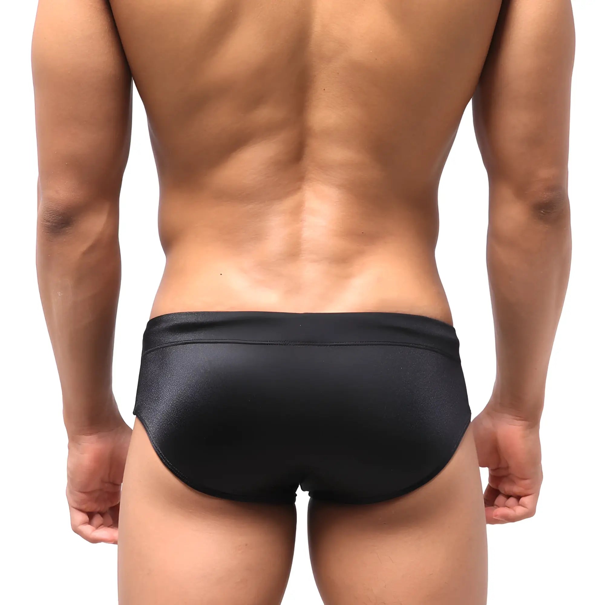 MetroMaleWear classic swim brief black 4914-22 sleek form-fitting fabric perfect for swimming and beachwear