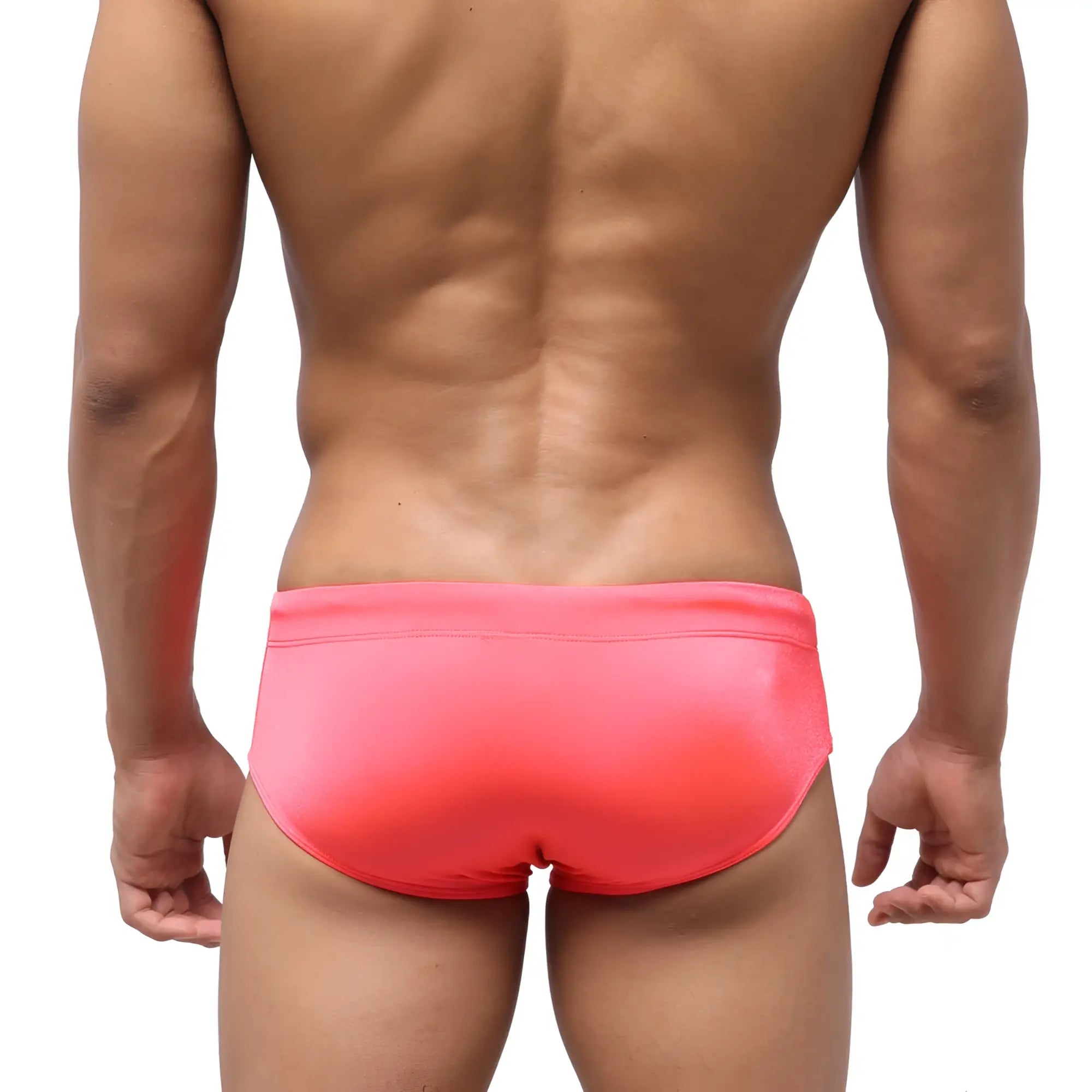 Bright pink metroMalewear classic swim brief with smooth form-fitting design for comfortable swimming
