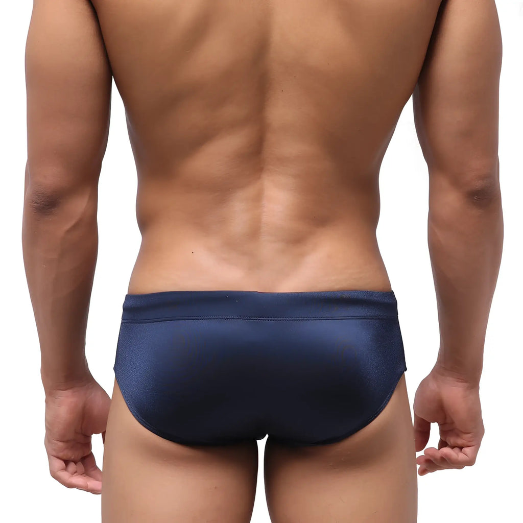 Navy blue metroMalewear classic swim brief 4914-29 with smooth textured fabric and snug fit design