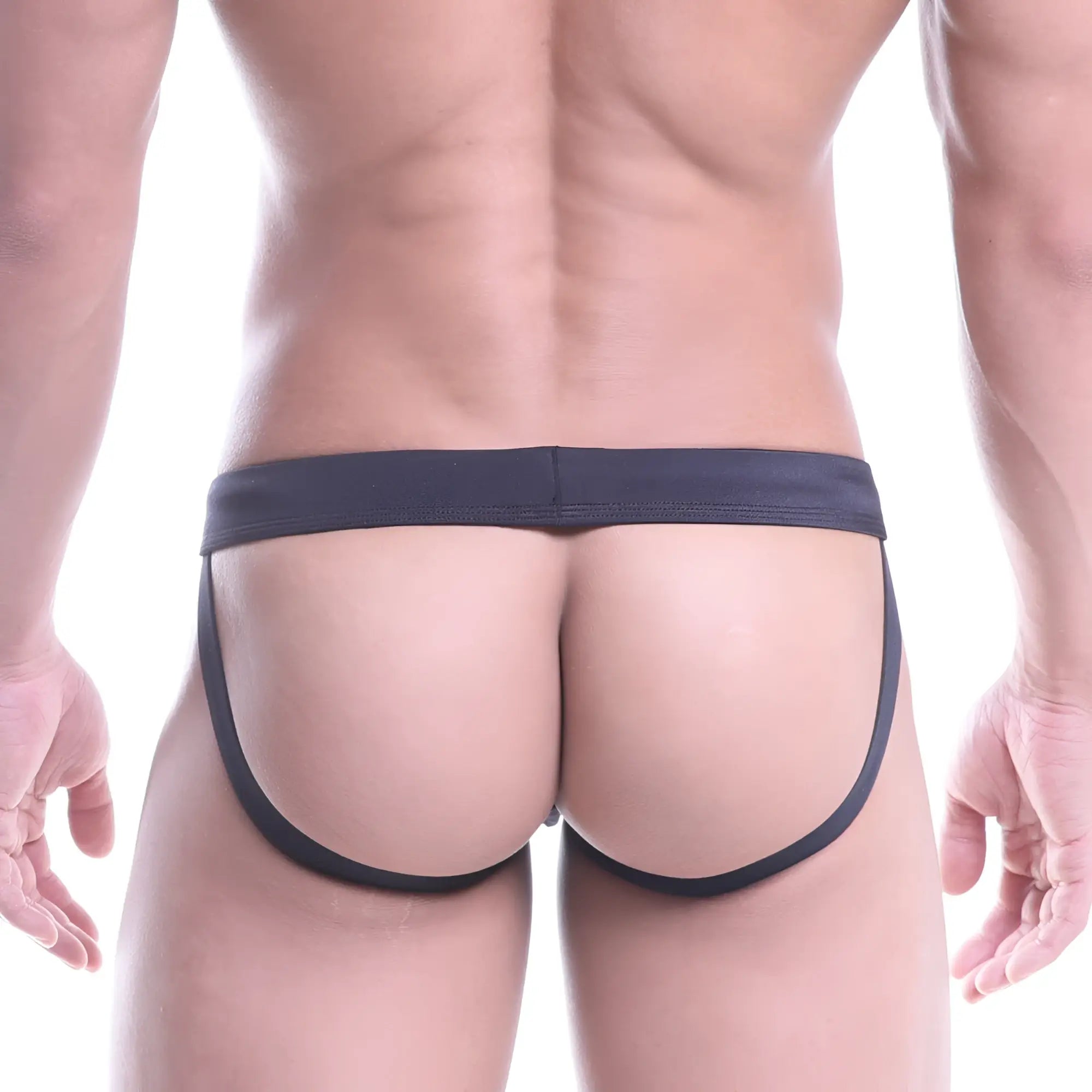 MetroMaleWear classic swim jock strap black 4971-20 with narrow waistband and leg openings in form-fitting briefs style
