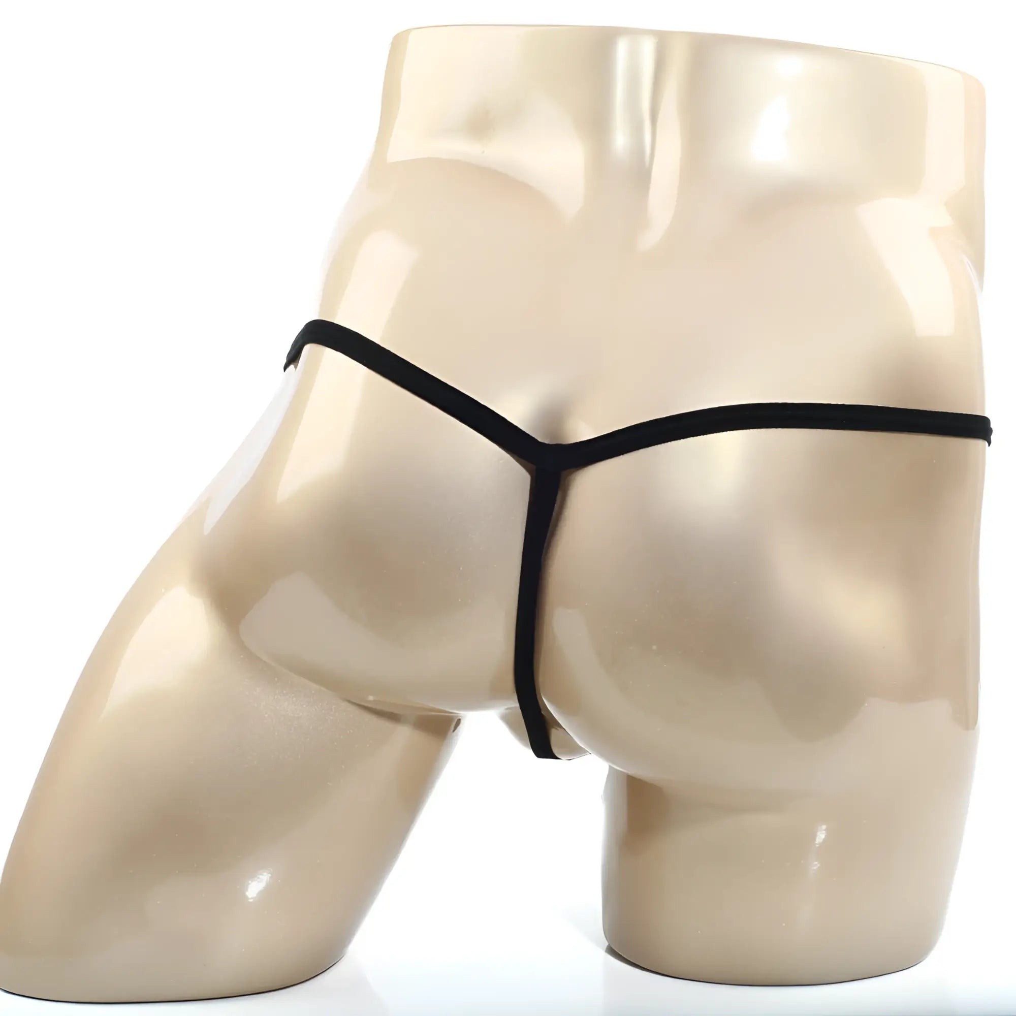 MetroMaleWear Cobra string green 2214-60 black thong underwear with minimalist design made of smooth elastic fabric