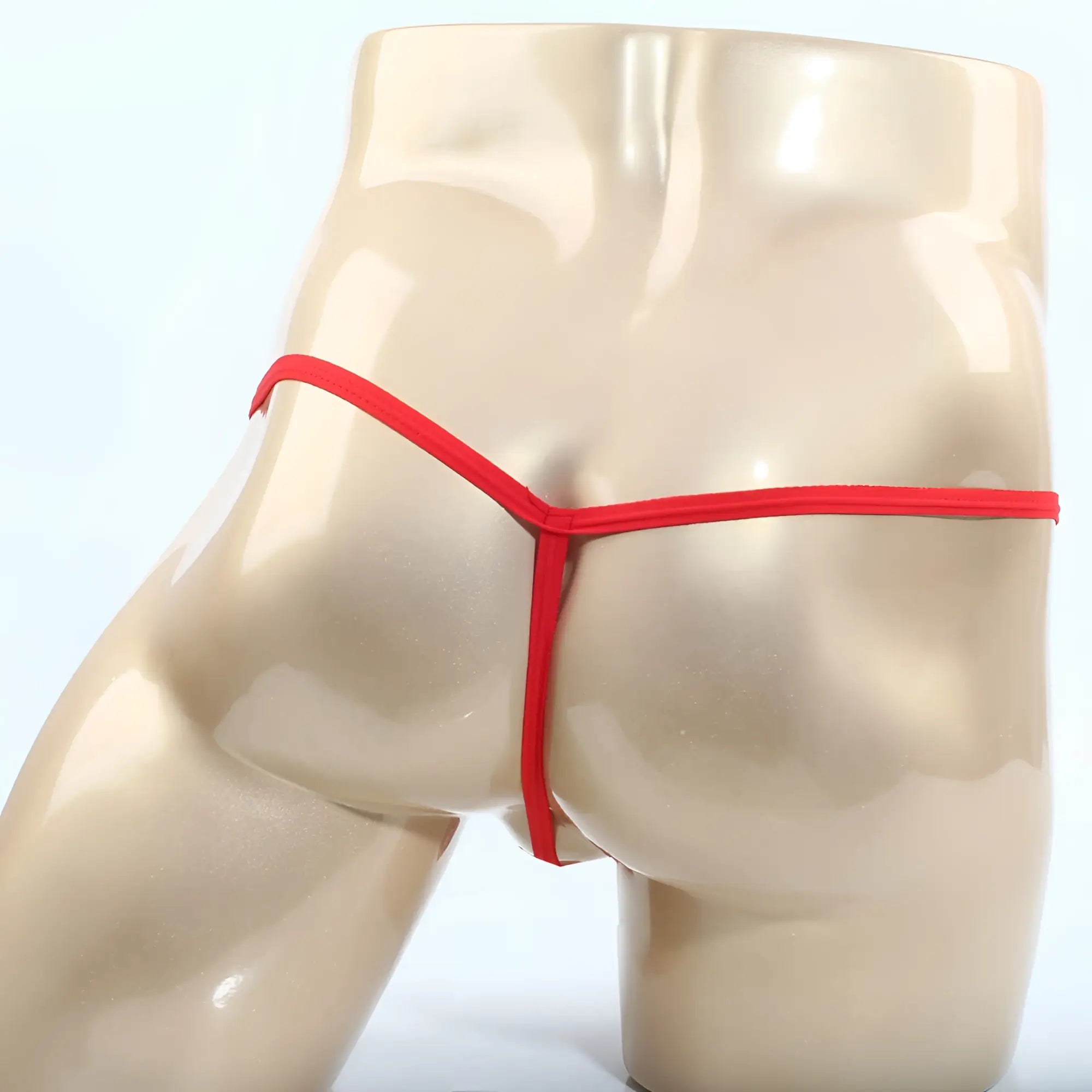 MetroMaleWear cobra string red 2214-12 is a red stretchy fabric thong with a simple sleek profile showing the back side