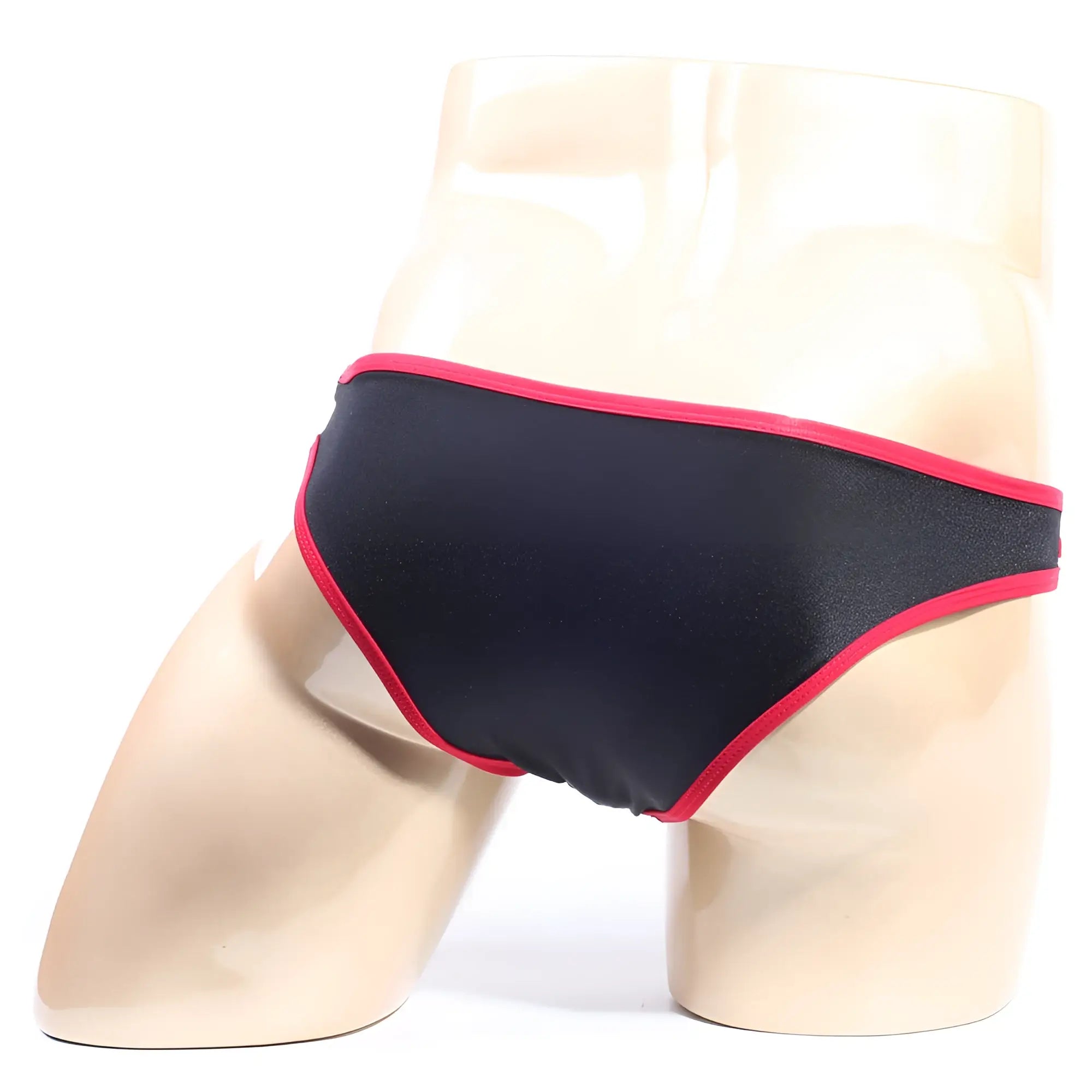 Black briefs with vibrant red trim metro male wear colonel bikini black 2019 20 breathable comfortable fabric
