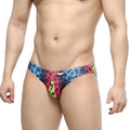MetroMaleWear Colorado Jock Strap neon 5011-05 vibrant rainbow leopard-print swim trunks with snug form-fitting design