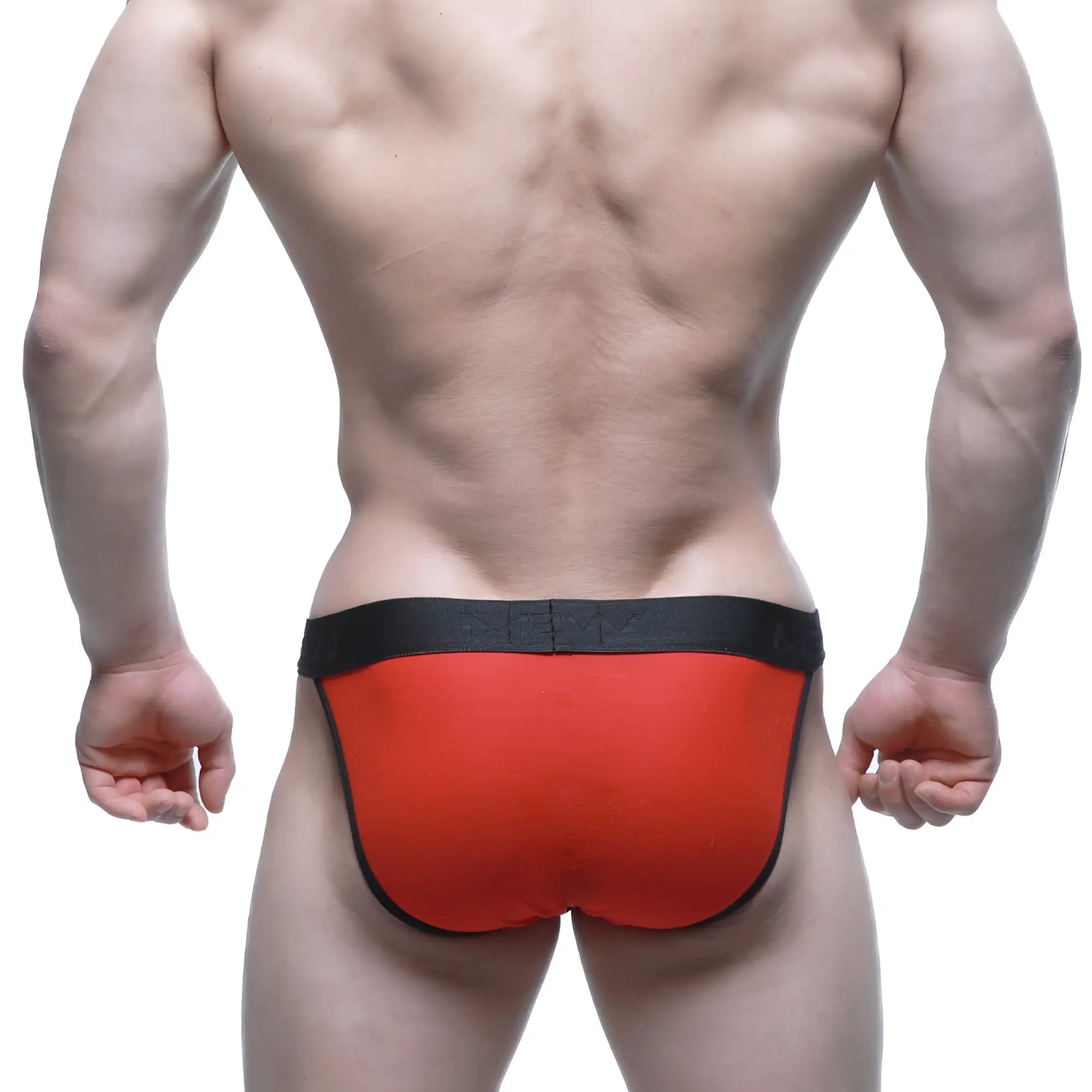 MetroMaleWear contrast bikini red 3004-C12 sleek red and black form-fitting briefs designed for comfort and style