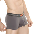 MetroMalewear cotton pouch boxer charcoal 3013-11 gray boxer briefs with black waistband and orange milk label