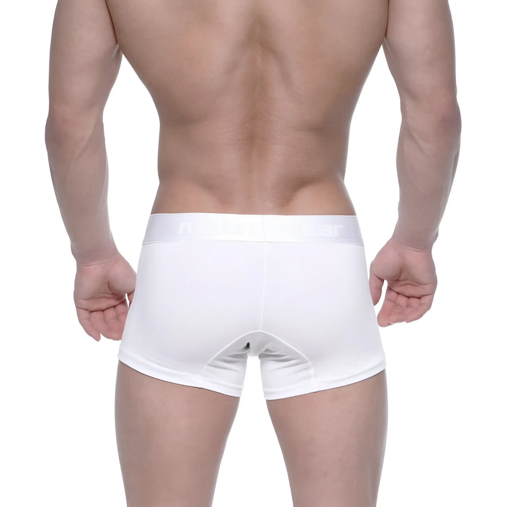 White mens cotton briefs metro male wear crystal 7 inch with smooth form fitting design and subtle waistband branding