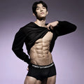 Black briefs with metromalewear branded waistband metro malewear county trunk black 2026-23 front view