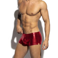 Shiny red metallic MetroMaleWear Cyber Boxer 7015-12 briefs highlighting bold and futuristic men’s underwear style