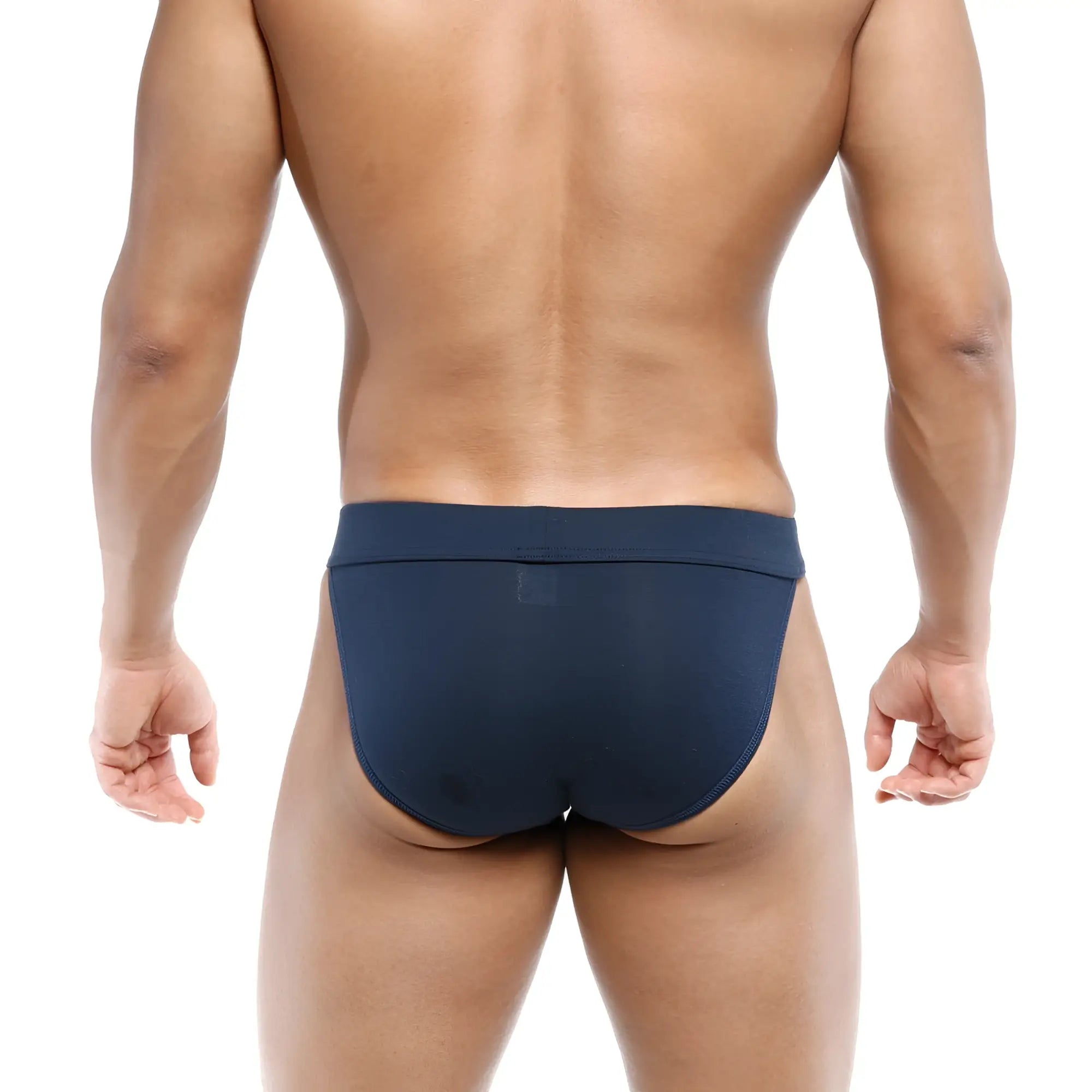 Navymalewear deseo bikini dark blue briefs with smooth form-fitting fabric and subtle elastic waistband