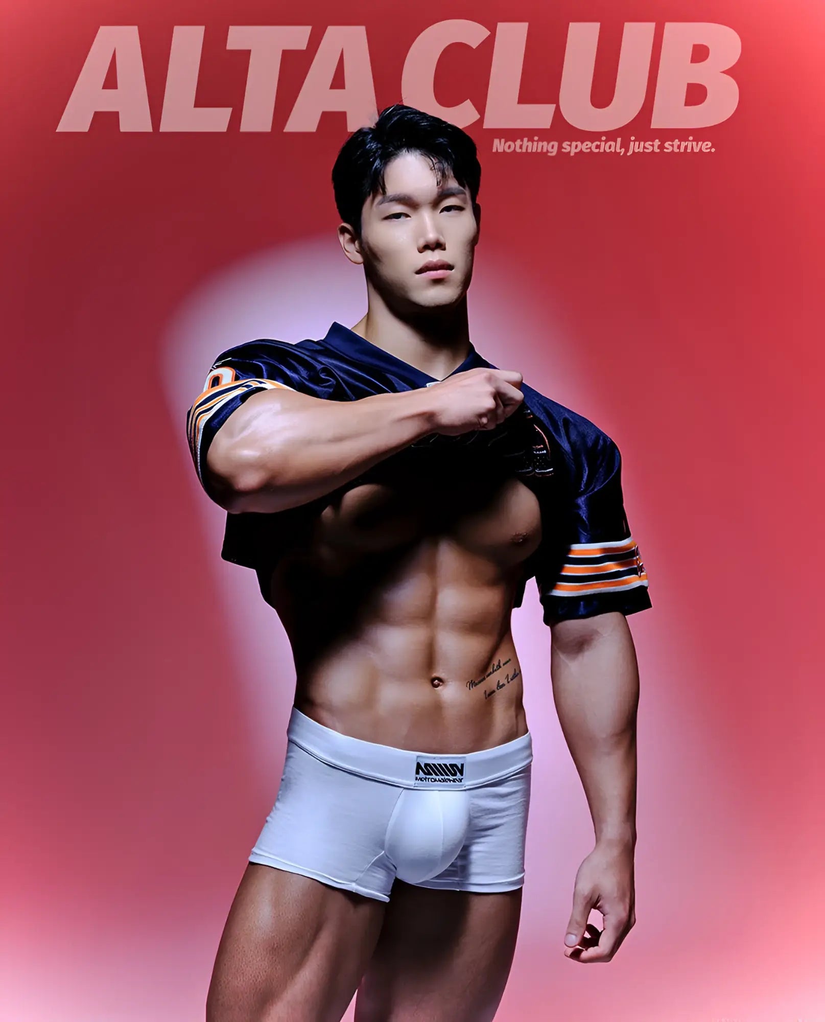 White athletic briefs metro male wear deseo boxer white 3323-00 with black logo waistband front view