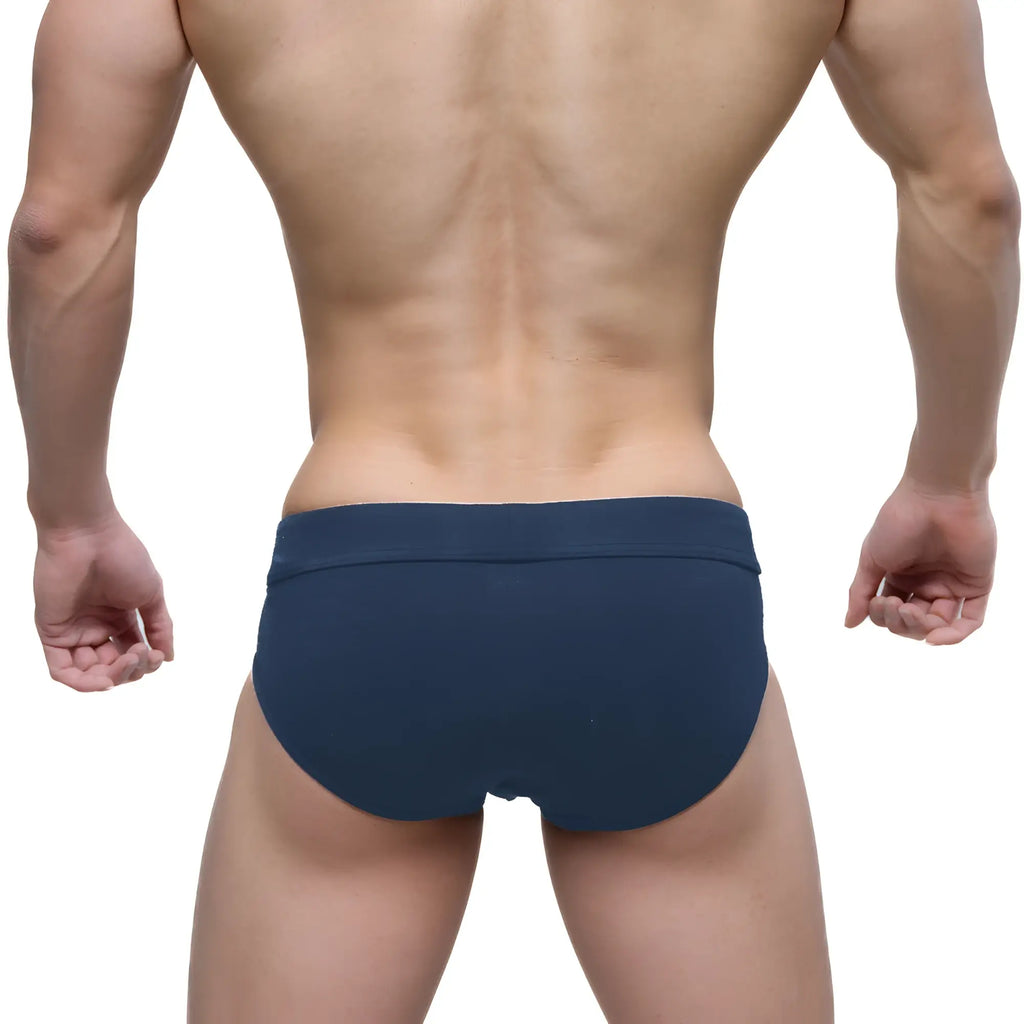 Navy blue MetroMaleWear Deseo brief 5503-28 with smooth fitted design perfect for comfortable daily wear