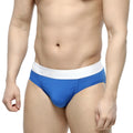 MetroMaleWear Dolce brief royal blue athletic briefs with white elastic waistband and subtle logo for everyday comfort
