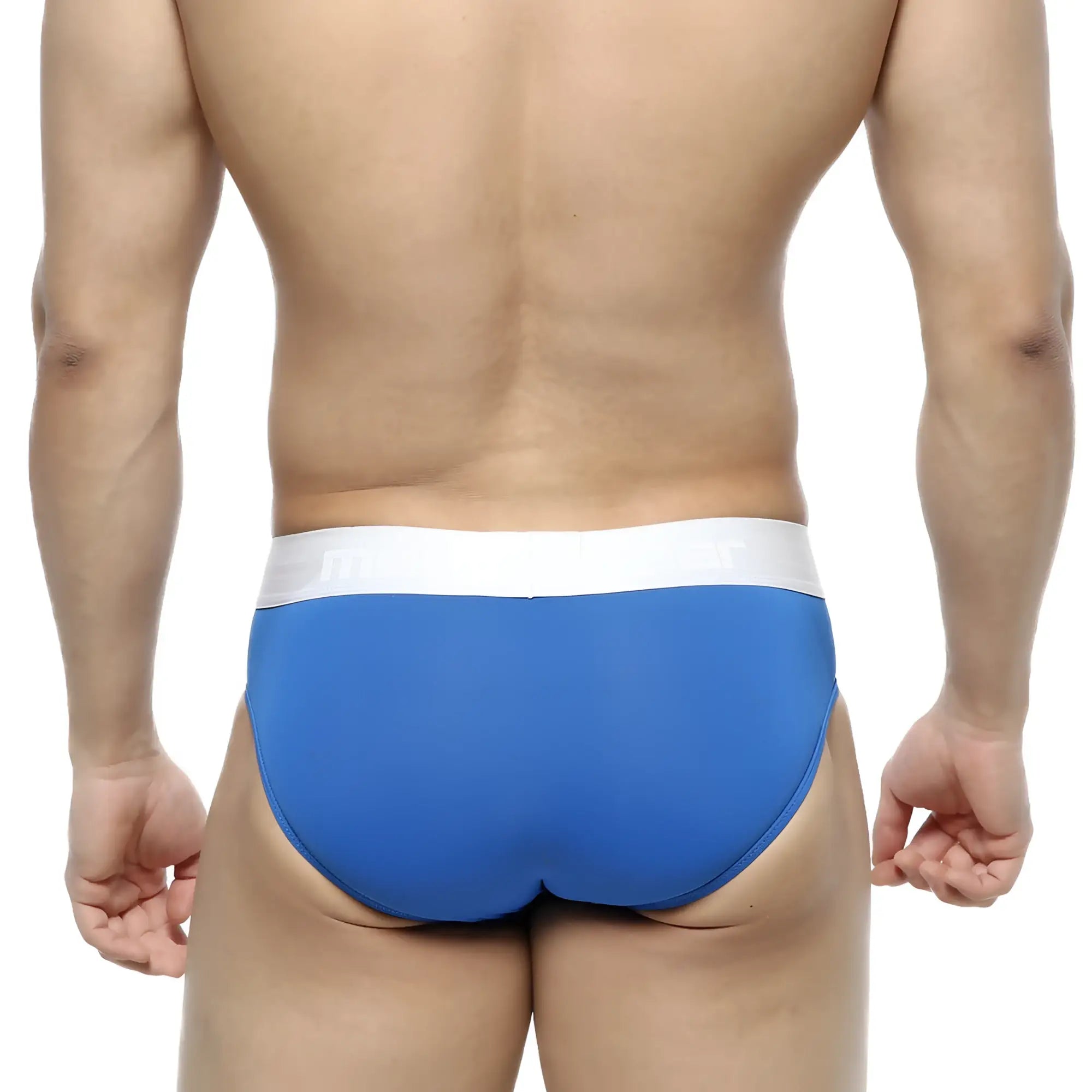 Blue briefs with a white waistband metroMalewear dolce brief royal blue 2506-18 comfortable cotton blend underwear