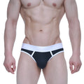 Black and white metro male wear dream bikini black 2803-20 athletic briefs with snug form-fitting design