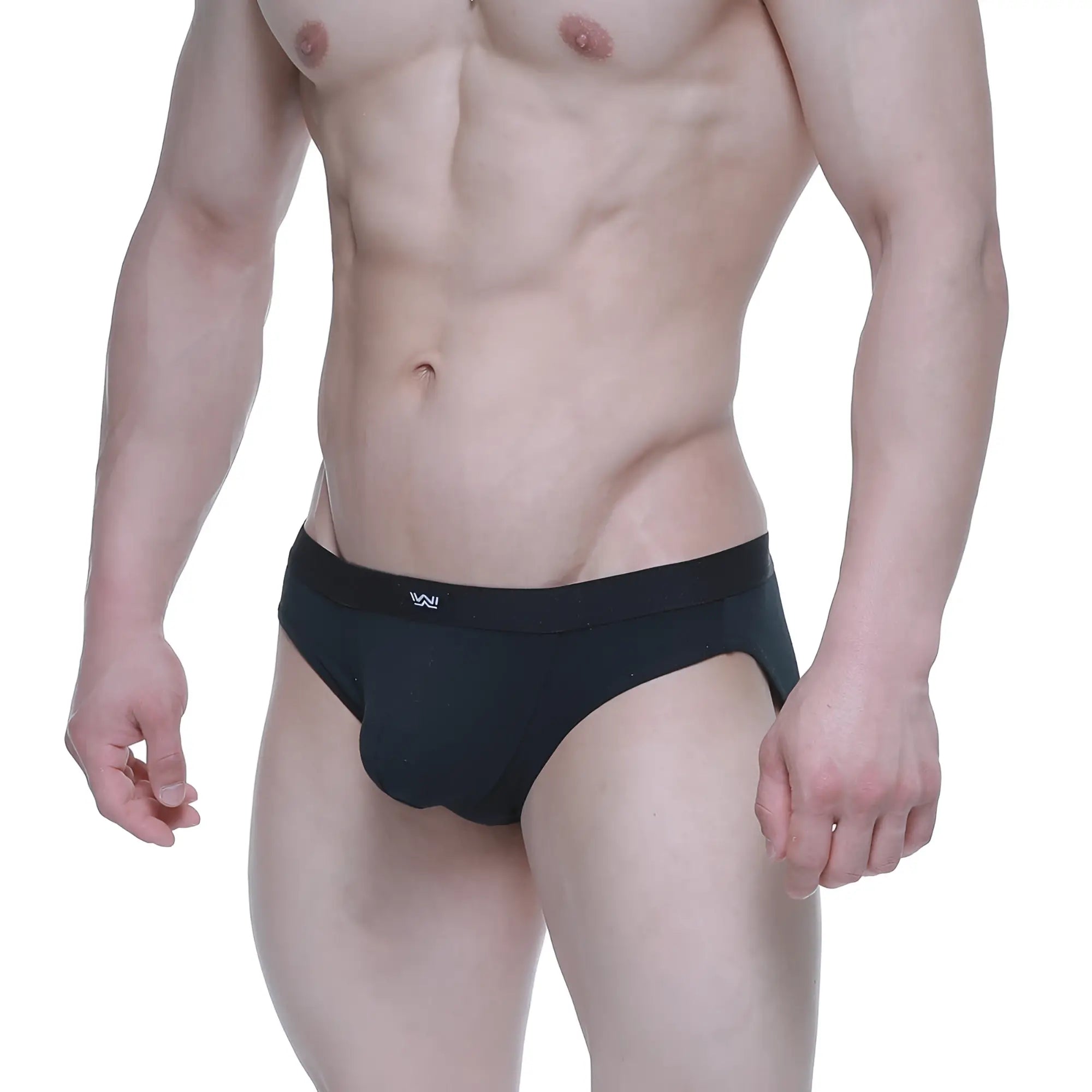 Black mens briefs metroMalewear dream brief black 3003-21 with snug fit and small white logo on waistband