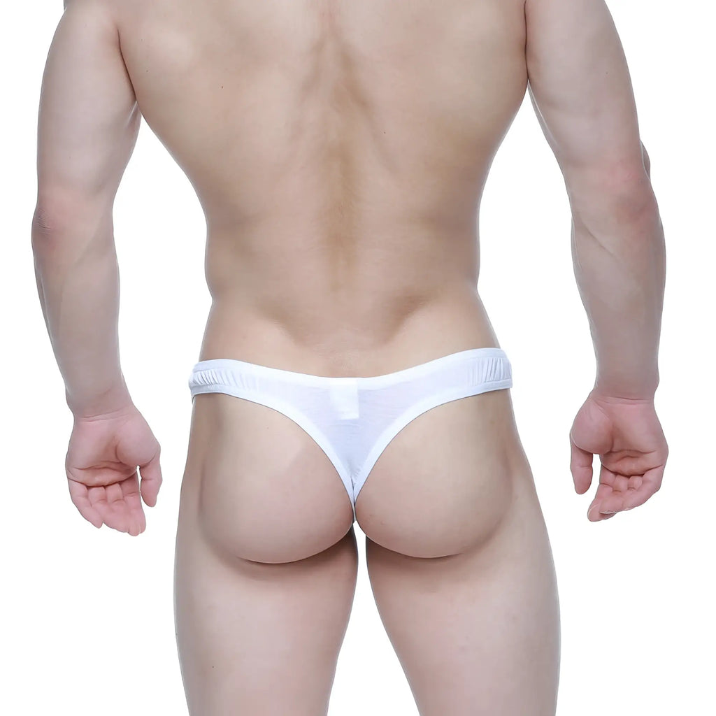 White thong briefs metroMalewear dream thong white 2002-01 with smooth form-fitting design and elastic waistband