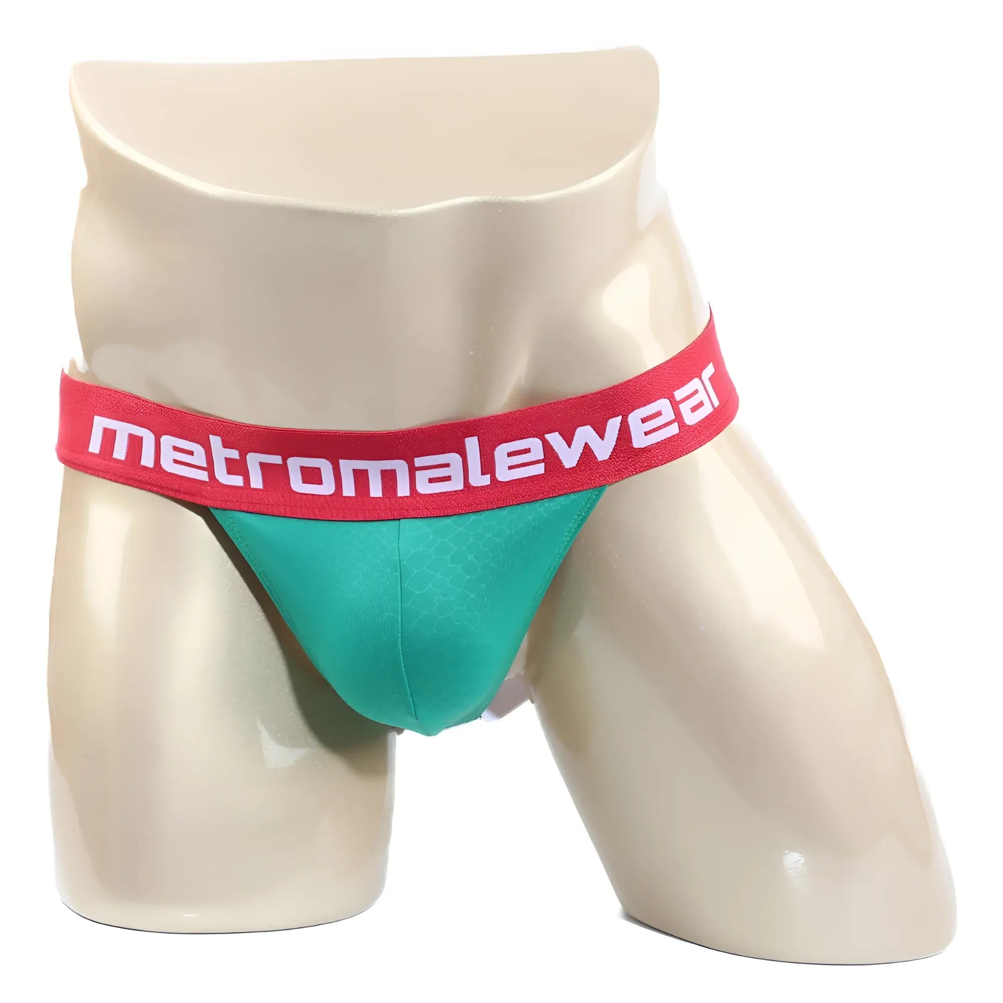 Teal and red metroMalewear dynogreen jockstrap 2901-17 men’s briefs with supportive design and breathable fabric