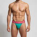 Teal and red metroMalewear dynogreen jockstrap 2901-17 men’s briefs made of breathable material for daily wear