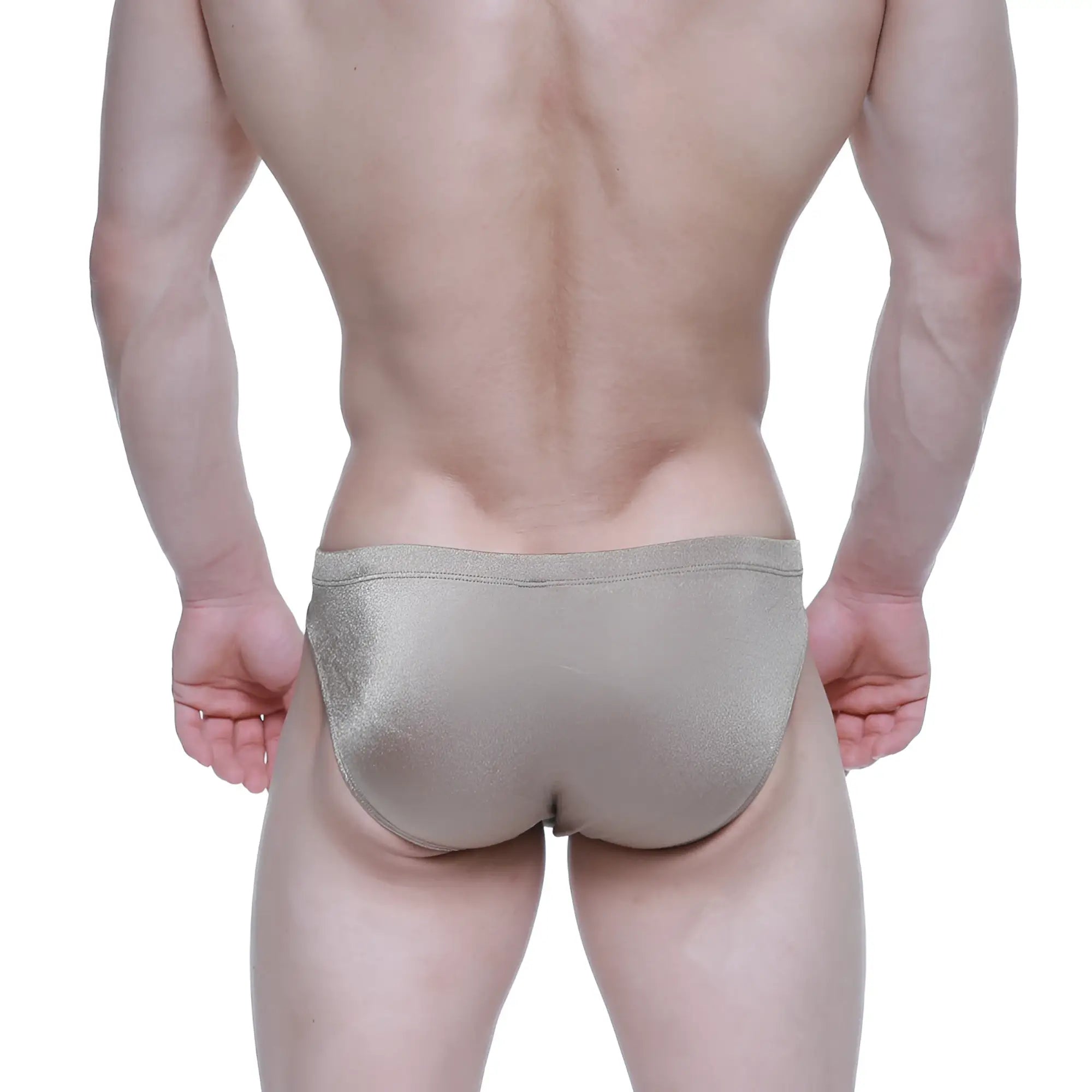 MetroMaleWear Elegance bikini 5103-M02 shimmering metallic gold briefs with sleek form-fitting design