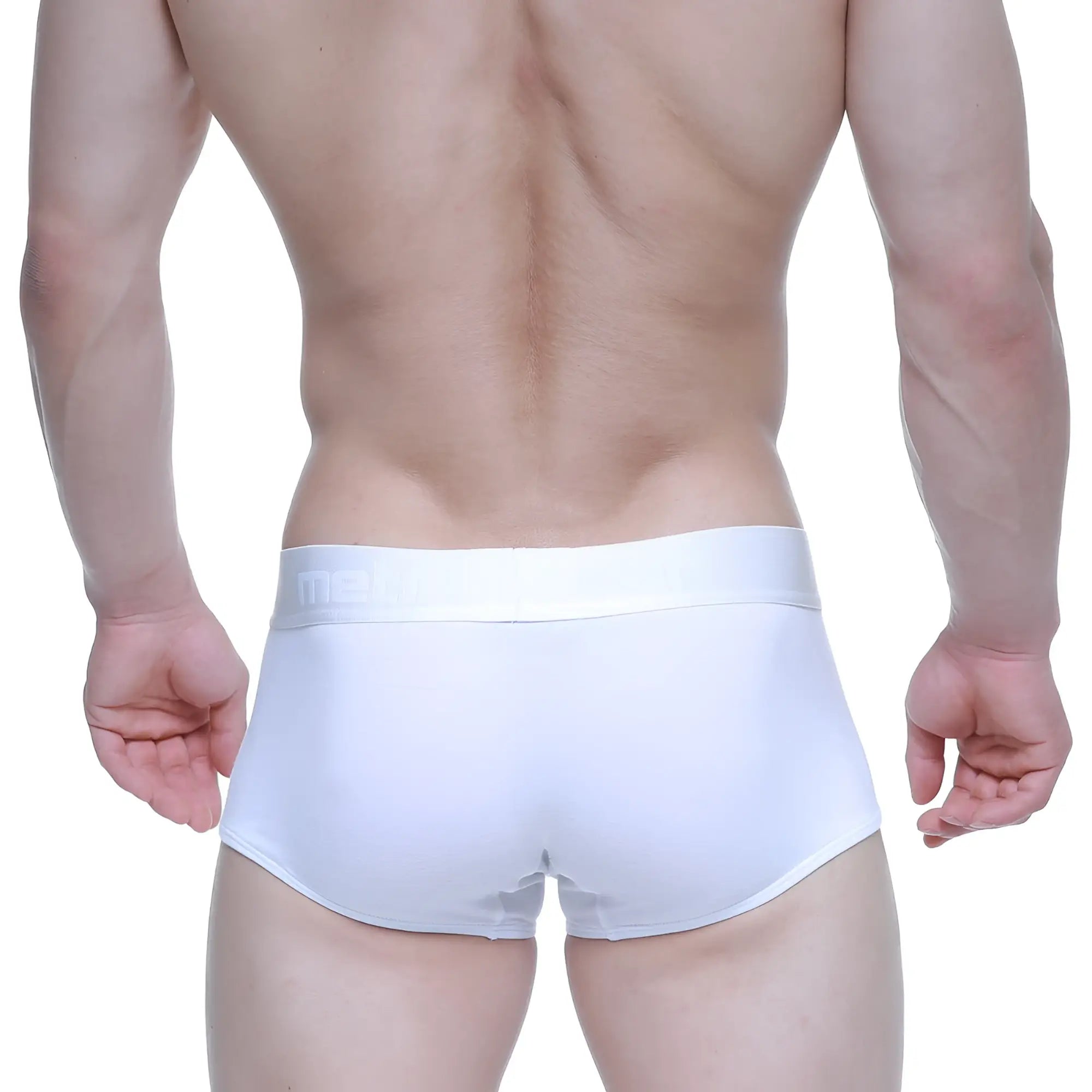MetroMaleWear elemental boxer brief white 2029-00 smooth form-fitting fabric with elastic waistband and subtle branding